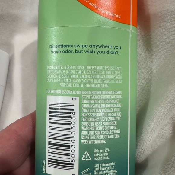 Native Jasmine & Sage deodorant Lume whole body deodorant Fresh Alpine scent NWT - Picture 5 of 5